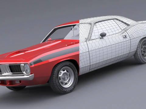 1972 Plymouth Cuda 3D Model