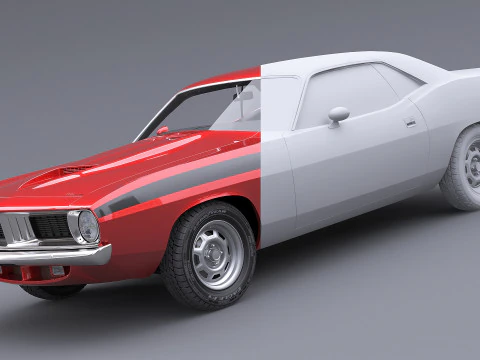 1972 Plymouth Cuda 3D Model