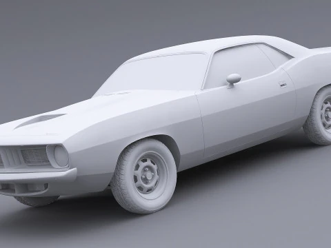1972 Plymouth Cuda 3D Model
