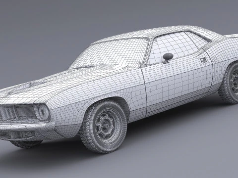 1972 Plymouth Cuda 3D Model