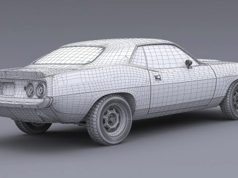 1972 Plymouth Cuda 3D Model
