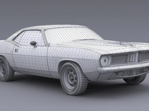 1972 Plymouth Cuda 3D Model