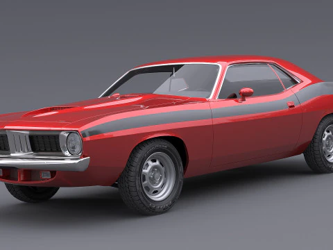 1972 Plymouth Cuda 3D Model