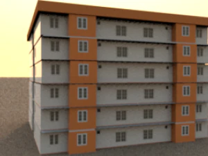 conjunto de apartamentos Modelo 3D