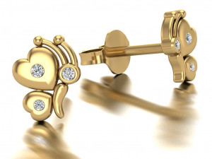 butterfly earring 3D प्रिंट मॉडल