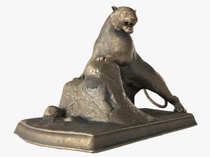 ブロンズタイガーローポリ 3Dモデル