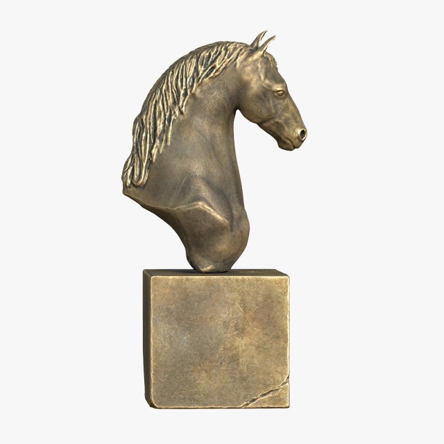 horse sculp low-poly 3D Model .c4d .max .obj .3ds .fbx .stl .blend 