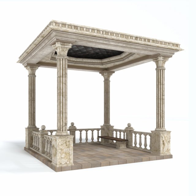 gazebo 3D Model .c4d .max .obj .3ds .fbx .stl .blend