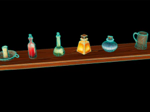 hand painted fantasy tavern assets 3D Model