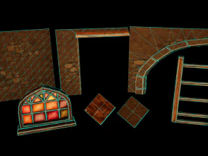 hand painted fantasy tavern assets 3D Model