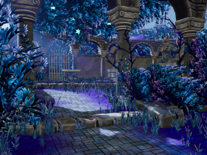 hand painted fantasy garden assets 3D Model