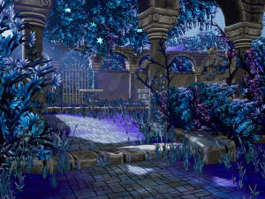 elementos de jard&iacute;n de fantas&iacute;a pintados a mano Modelo 3D