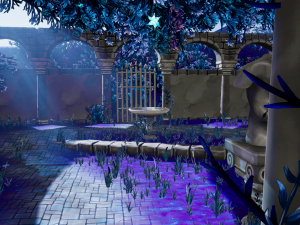 hand painted fantasy garden assets 3D Model