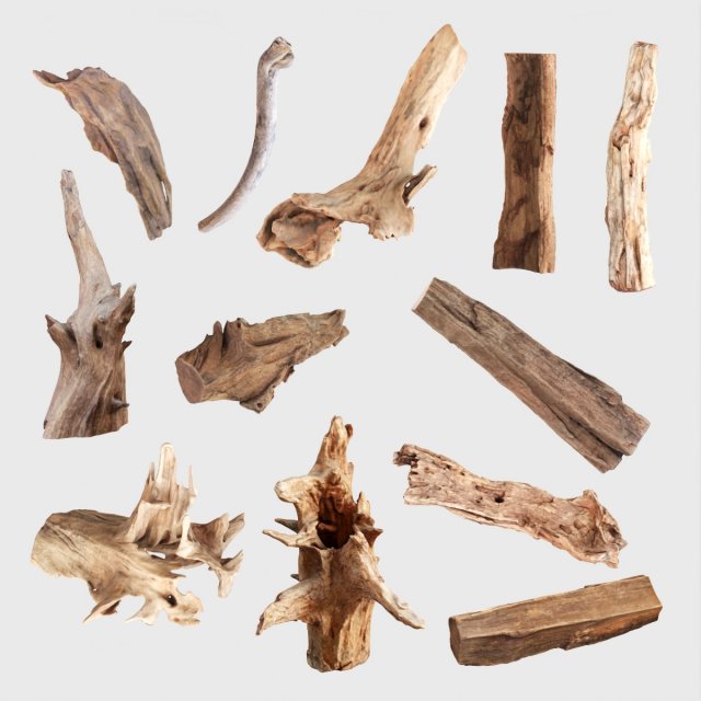PSscanned Woodchips Pack 1 3D 模型 .c4d .max .obj .3ds .fbx .stl .blend 
