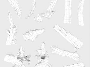 PSscanned Woodchips Pack 1 3D 模型