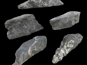 PSBlackMarble Scanned Pack1 3D Modell