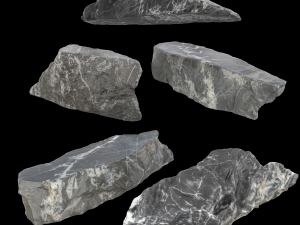 PSBlackMarble Scanned Pack1 3D Model