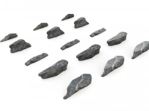 PSBlackMarble Scanned Pack1 3D Model