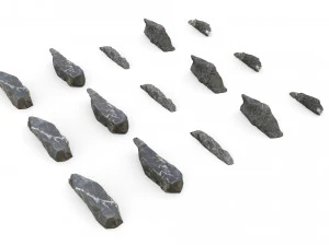 PSBlackMarble Scanned Pack1 3D Model