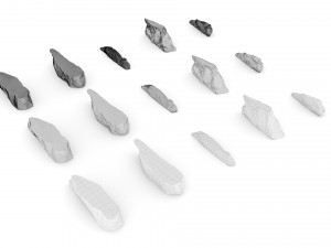 PSBlackMarble Scanned Pack1 3D Model