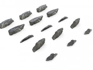 PSBlackMarble Scanned Pack1 3D Model