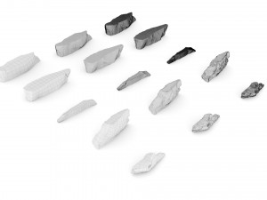 PSBlackMarble Scanned Pack1 3D Model
