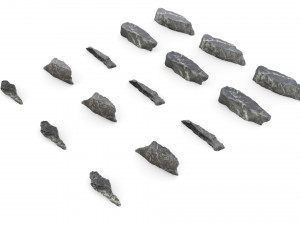 PSBlackMarble Scanned Pack1 3D Model