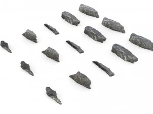 PSBlackMarble Scanned Pack1 3D Model