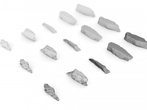 PSBlackMarble Scanned Pack1 3D Model