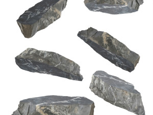 PSBlackMarble Scanned Pack1 3D Model