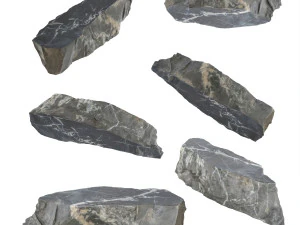 PSBlackMarble Scanned Pack1 3D Model