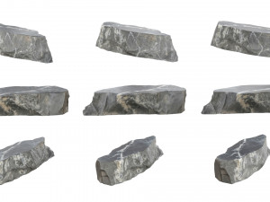PSBlackMarble Scanned Pack1 3D Model