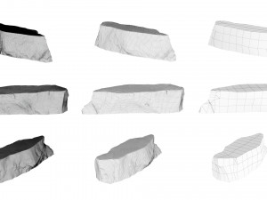 PSBlackMarble Scanned Pack1 3D Model