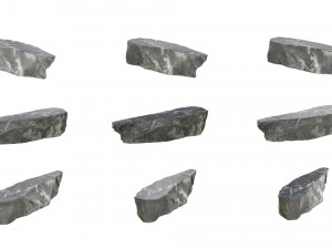 PSBlackMarble Scanned Pack1 3D Model