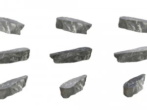 PSBlackMarble Scanned Pack1 3D Model
