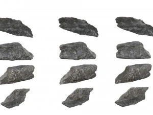 PSBlackMarble Scanned Pack1 3D Model