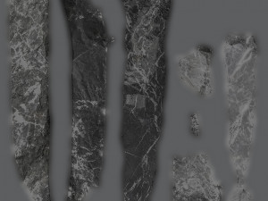 PSBlackMarble Scanned Pack1 3D Model