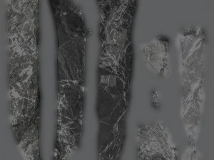 PSBlackMarble Scanned Pack1 3D Model