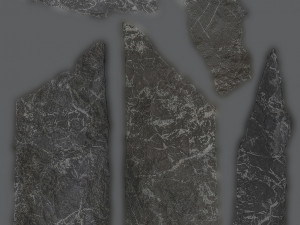 PSBlackMarble Scanned Pack1 3D Model