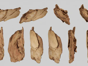PSscanned Woodchips Pack 2 3D Model