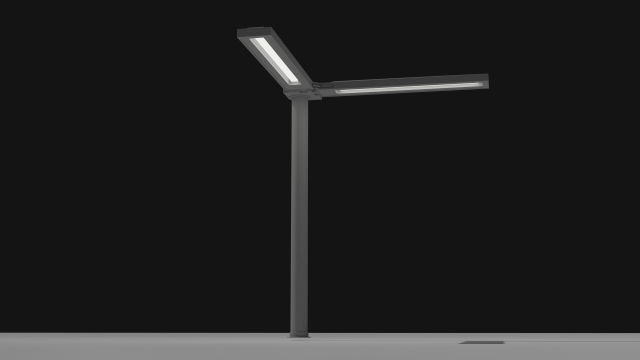 simple high tech lamppost 3D Model .c4d .max .obj .3ds .fbx .stl .blend 