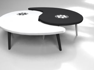yin-yang coffee table 3D Model