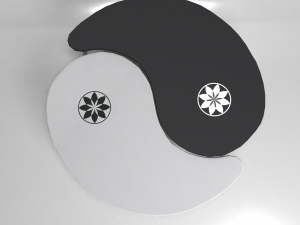 yin-yang coffee table 3D Model