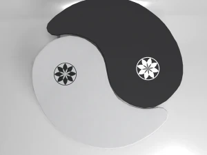 yin-yang coffee table 3D Model