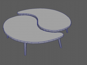 yin-yang coffee table 3D Model