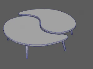 yin-yang coffee table 3D Model