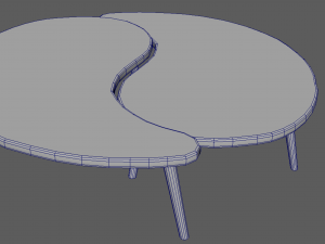 yin-yang coffee table 3D Model