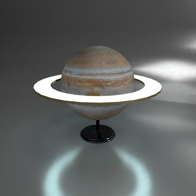 saturn desk lamp Model 3D .c4d .max .obj .3ds .fbx .stl .blend 