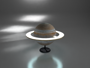 saturn desk lamp Model 3D