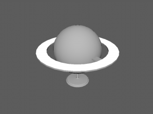 saturn desk lamp Model 3D